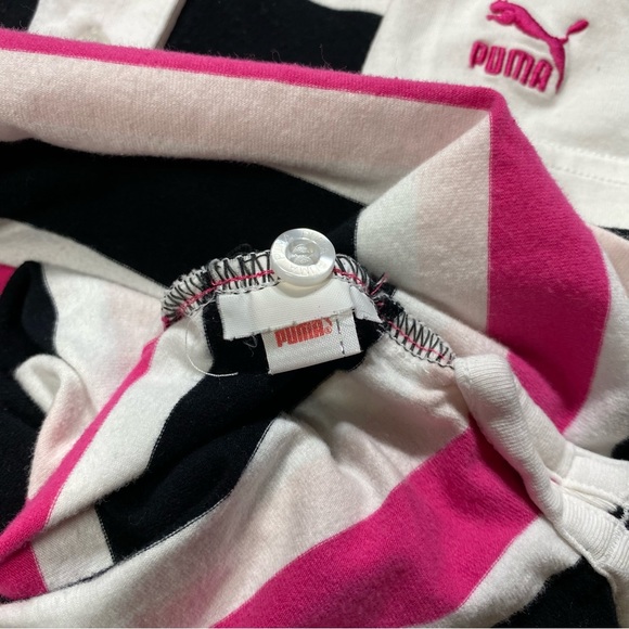 Puma Striped Polo Shirt Y2K - Picture 10 of 11